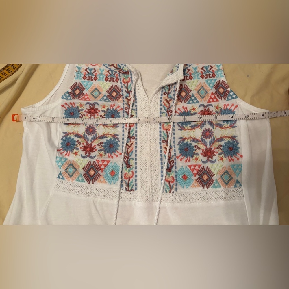 J.Jill embroidered sleeveless top XS - Picture 9 of 9